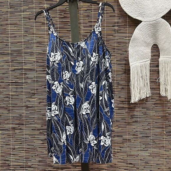 Swim Solutions Plus Size Pleated-Front Tummy-Control Swimdress Women's Swimsuit - Picture 2 of 3